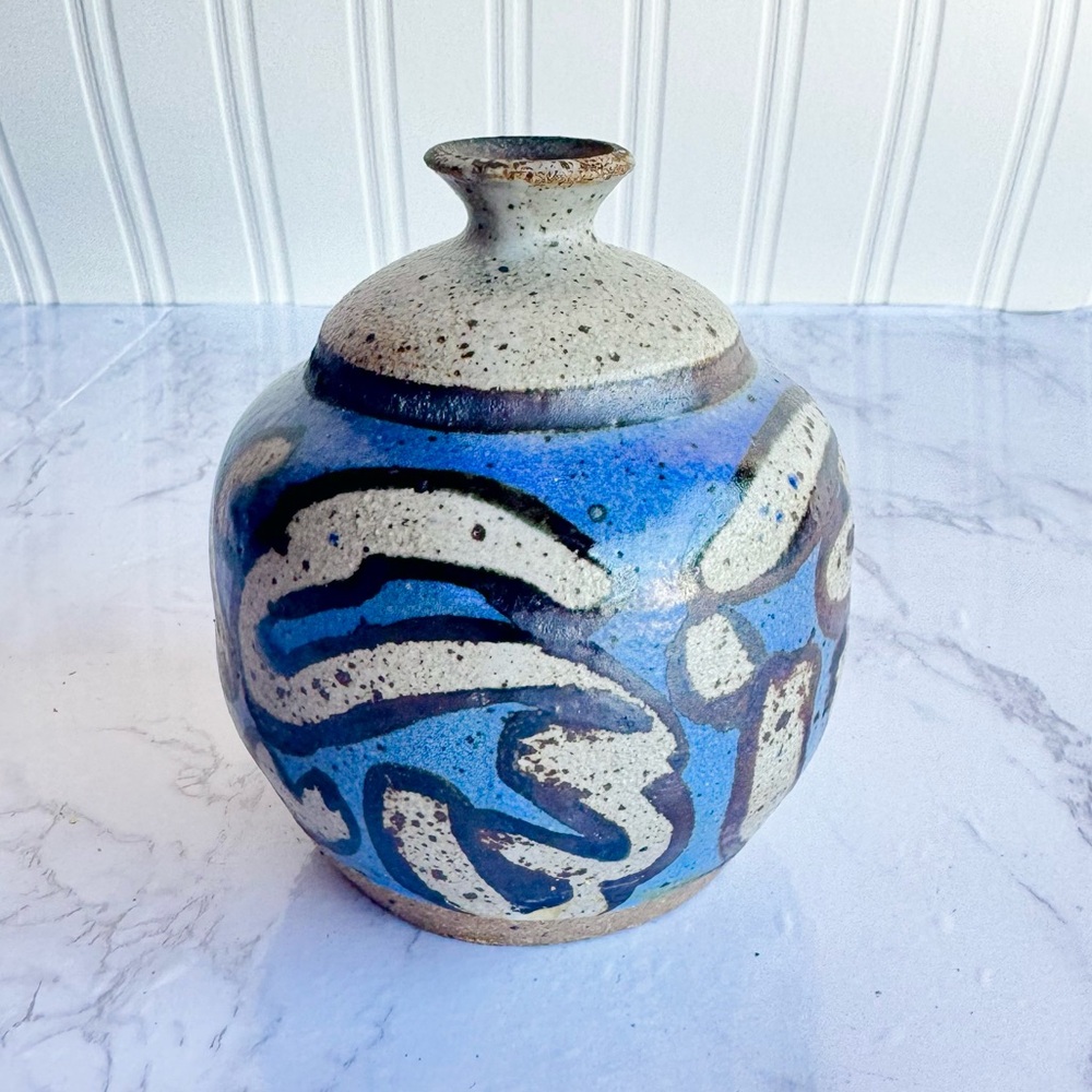 Boise Idaho Clay Sweetgrass (?) 1983 Signed Studio Pottery Weedpot Vase